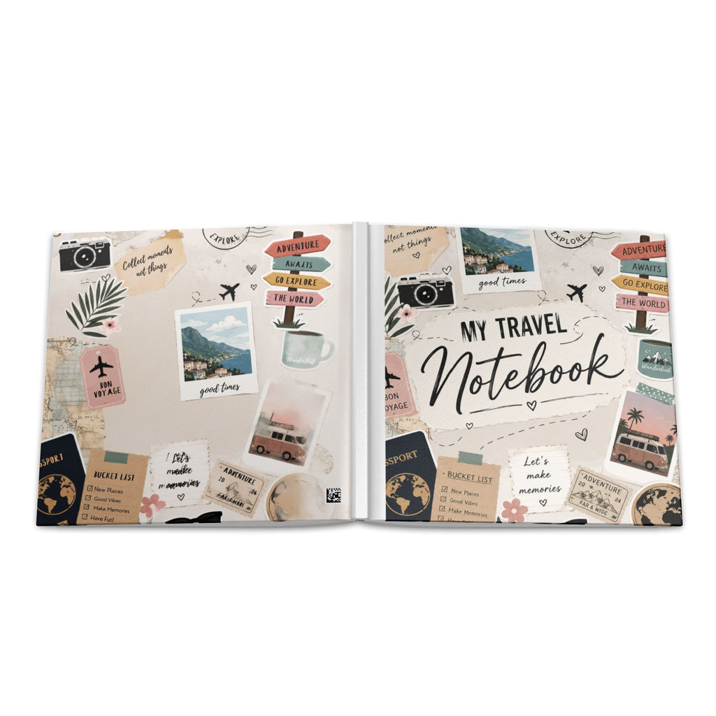 Travel Photo Book — "My Travel Notebook" Hardcover Keepsake