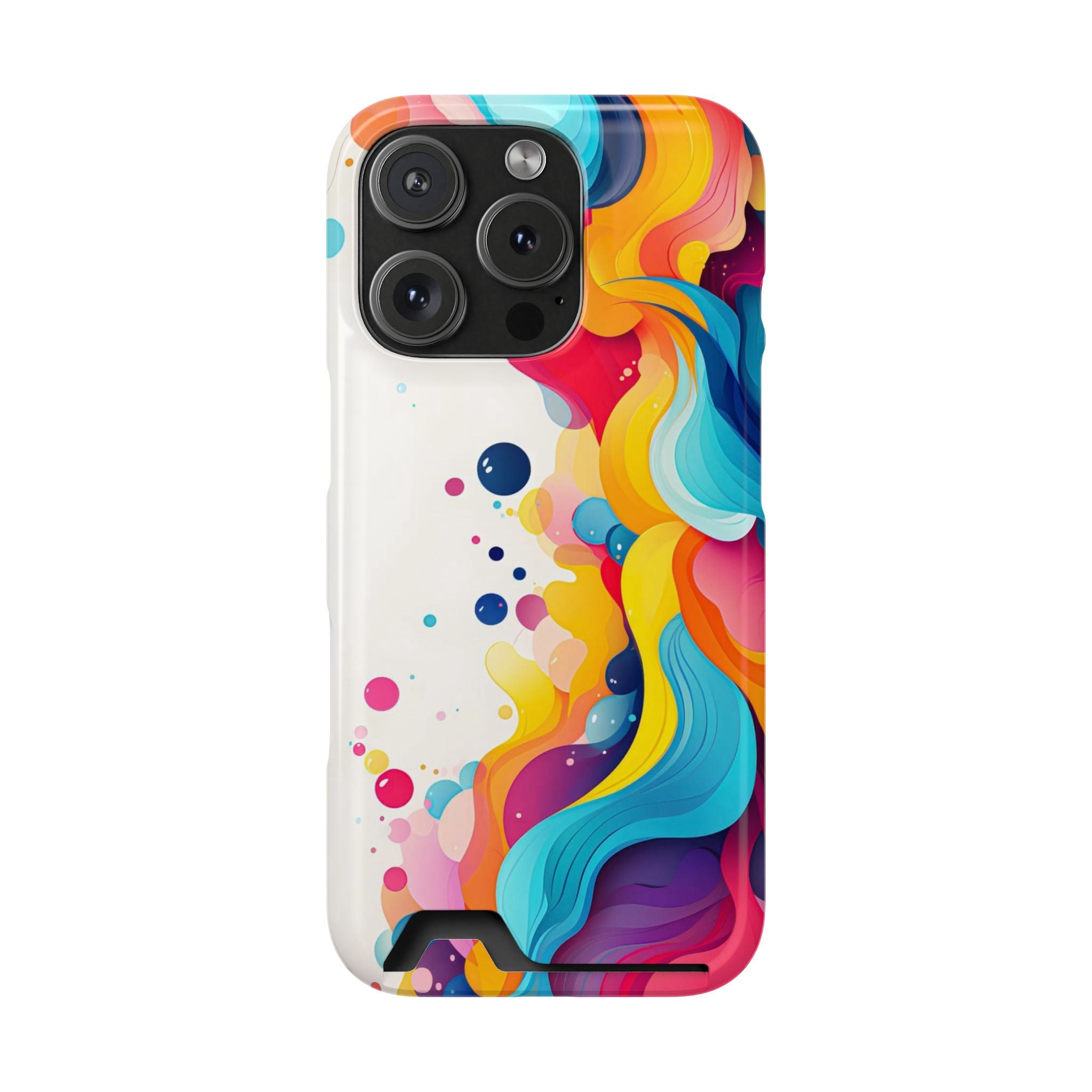 Colorwave Card Holder Phone Case — Slim Protective Case with Built-In Card Slot Printify
