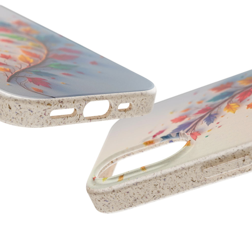 Biodegradable Phone Case — Colorful Leaf Vine Eco-Friendly iPhone Cover Printify