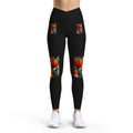 Heart Patch Luxe Leggings — Abstract Red Heart Art Leggings for Women