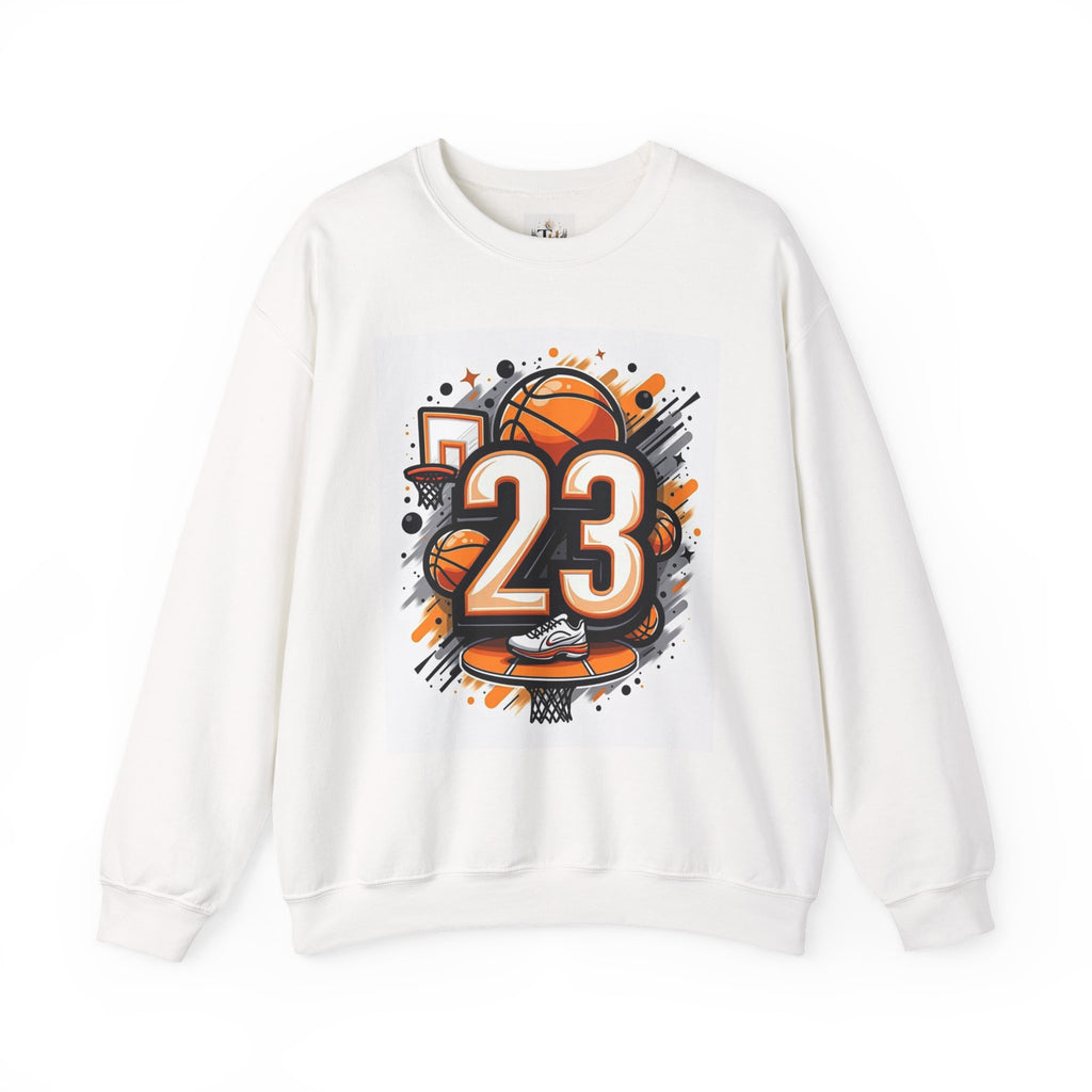 Basketball 23 Crewneck Sweatshirt — Retro Hoop Graphic Printify