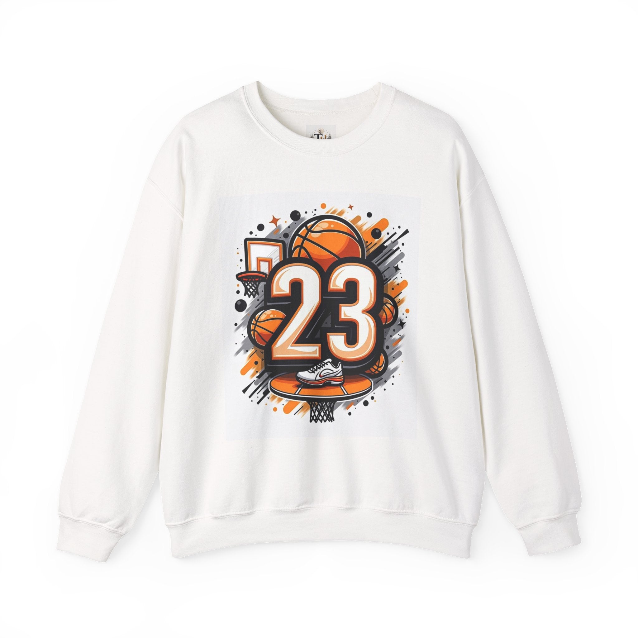 Basketball 23 Crewneck Sweatshirt — Retro Hoop Graphic Printify