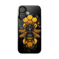 Bee Honeycomb Slim Phone Case — Dripping Hexagon Bee Design Printify