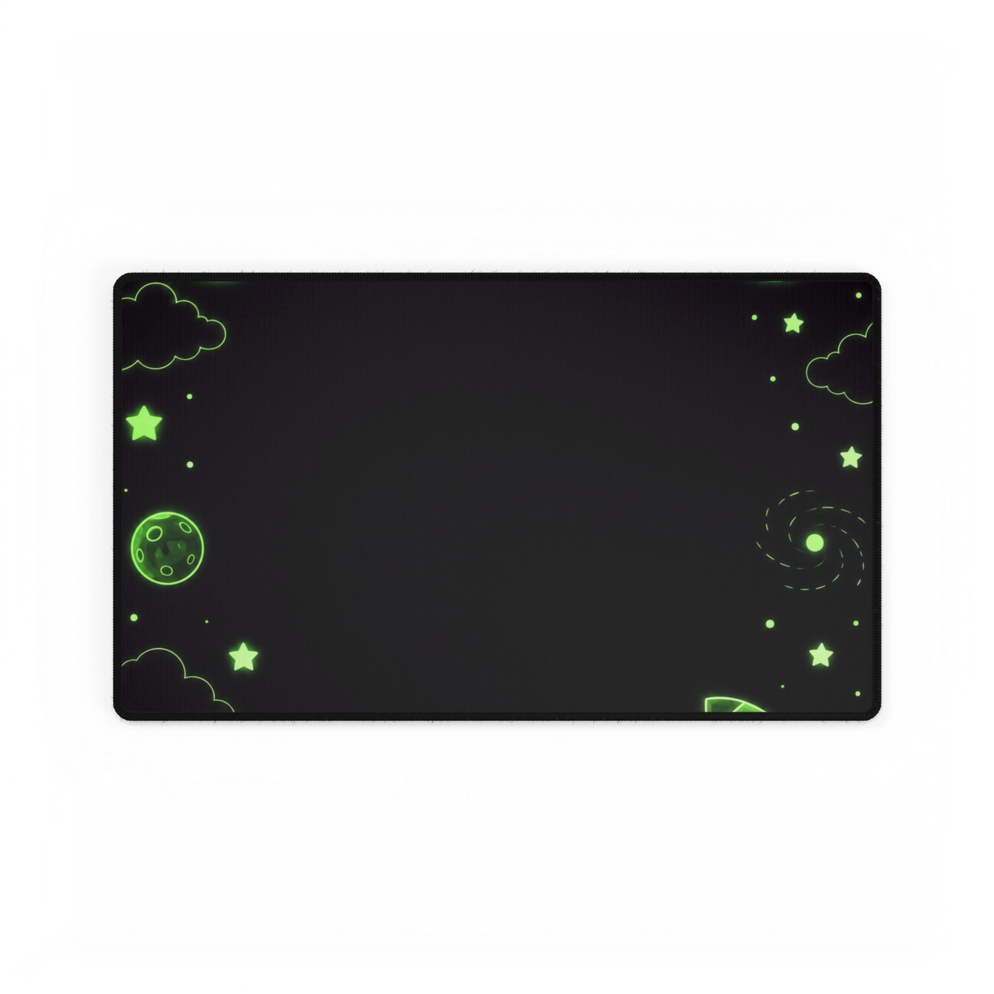 Glow-In-The-Dark Space Desk Mat — Starry Galaxy Gaming Mousepad