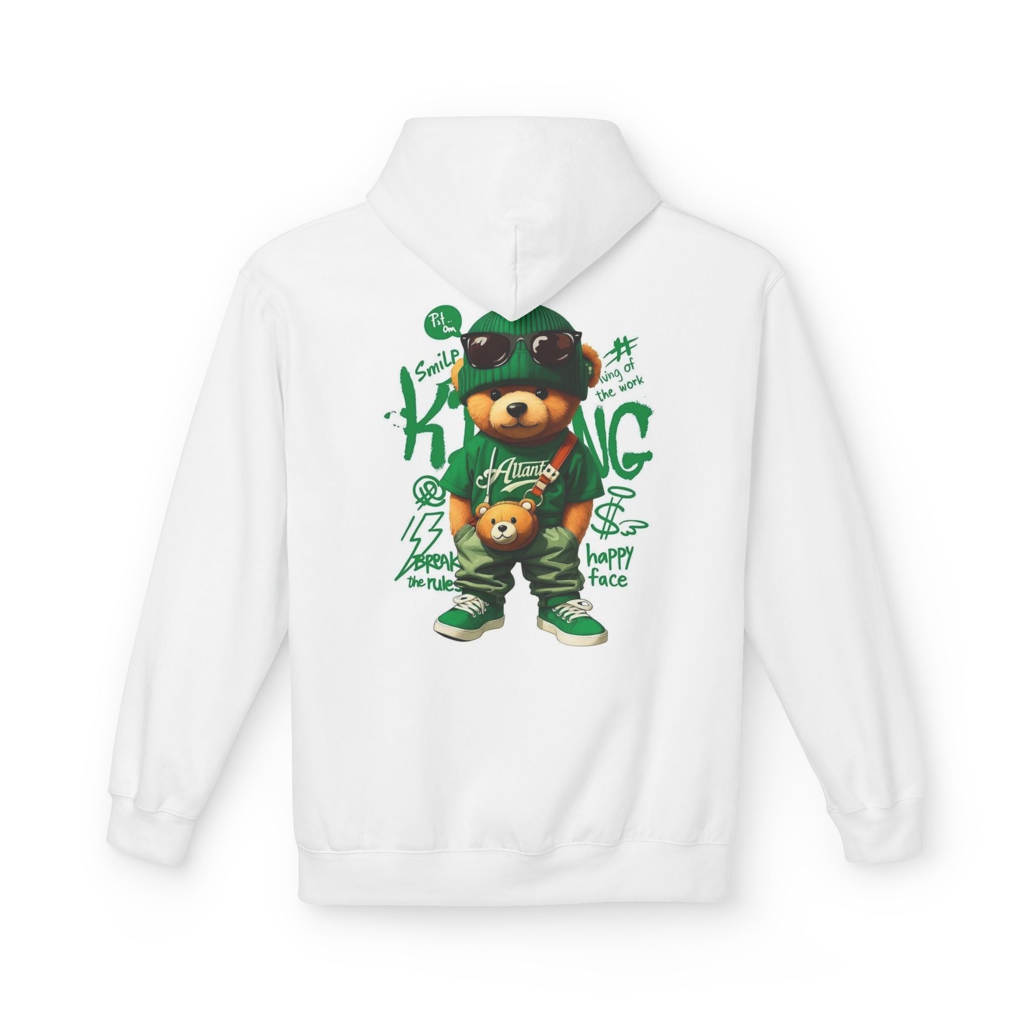 Bear King Hoodie – Drip Champion Streetwear Pullover Printify