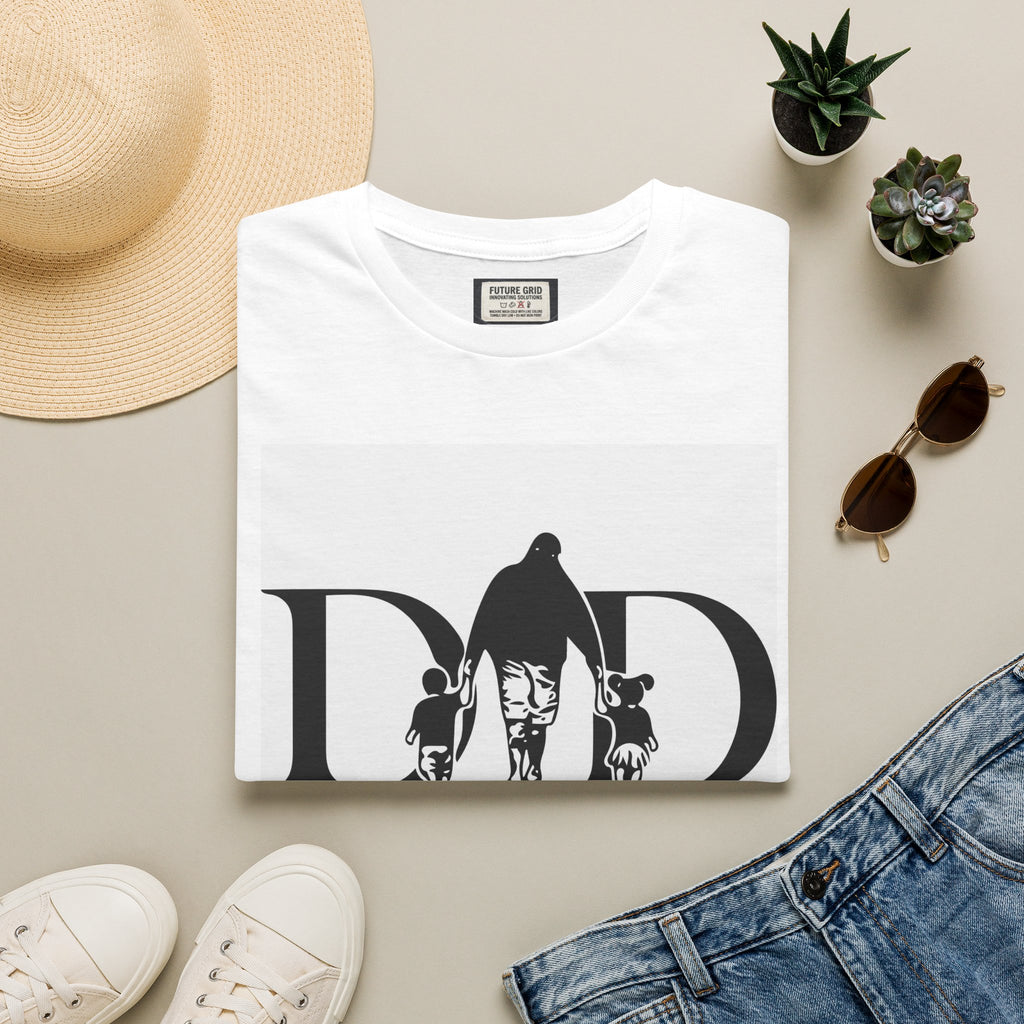 Dad & Kids Silhouette T-Shirt – Father and Children Bonding Tee Printify