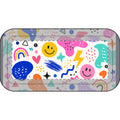 Colorful Abstract Doodle Pencil Case — Smiley Rainbows Stationery Pouch Printify