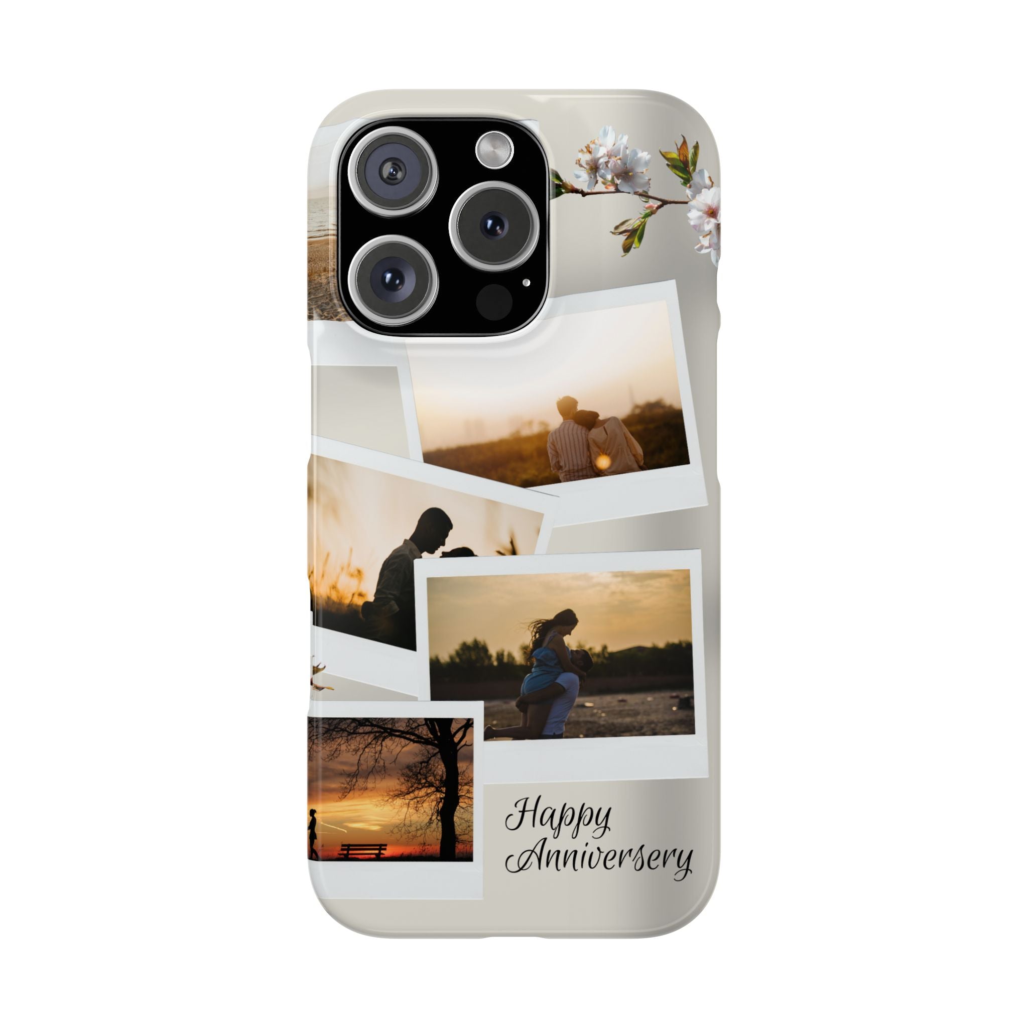Happy Anniversary Photo Collage Slim Phone Case Printify