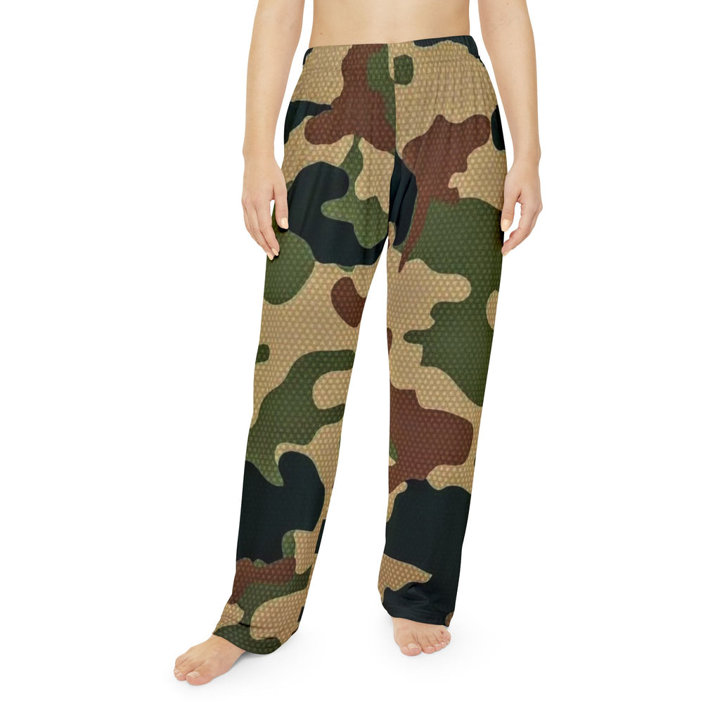 Camo Women’s Pajama Pants — Cozy All-Over Print Lounge Pants Printify