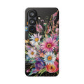Floral Bouquet Phone Case – Colorful Daisy Garden on Black Printify