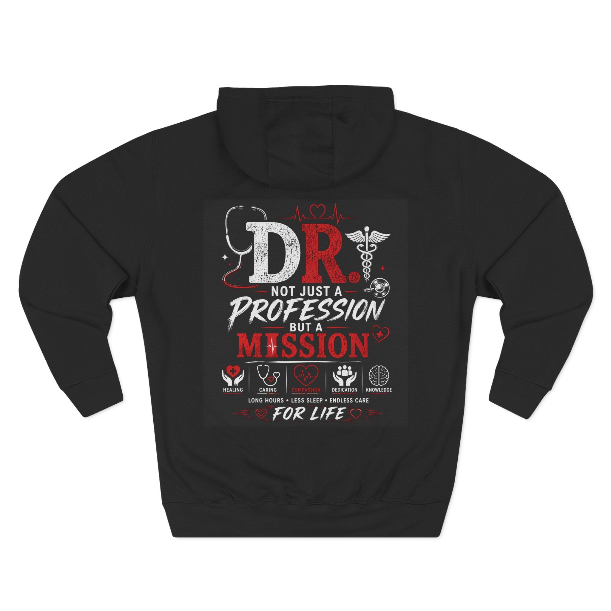 Doctor Mission Hoodie — "Dr: Not Just a Profession but a Mission" Fleece Pullover Printify
