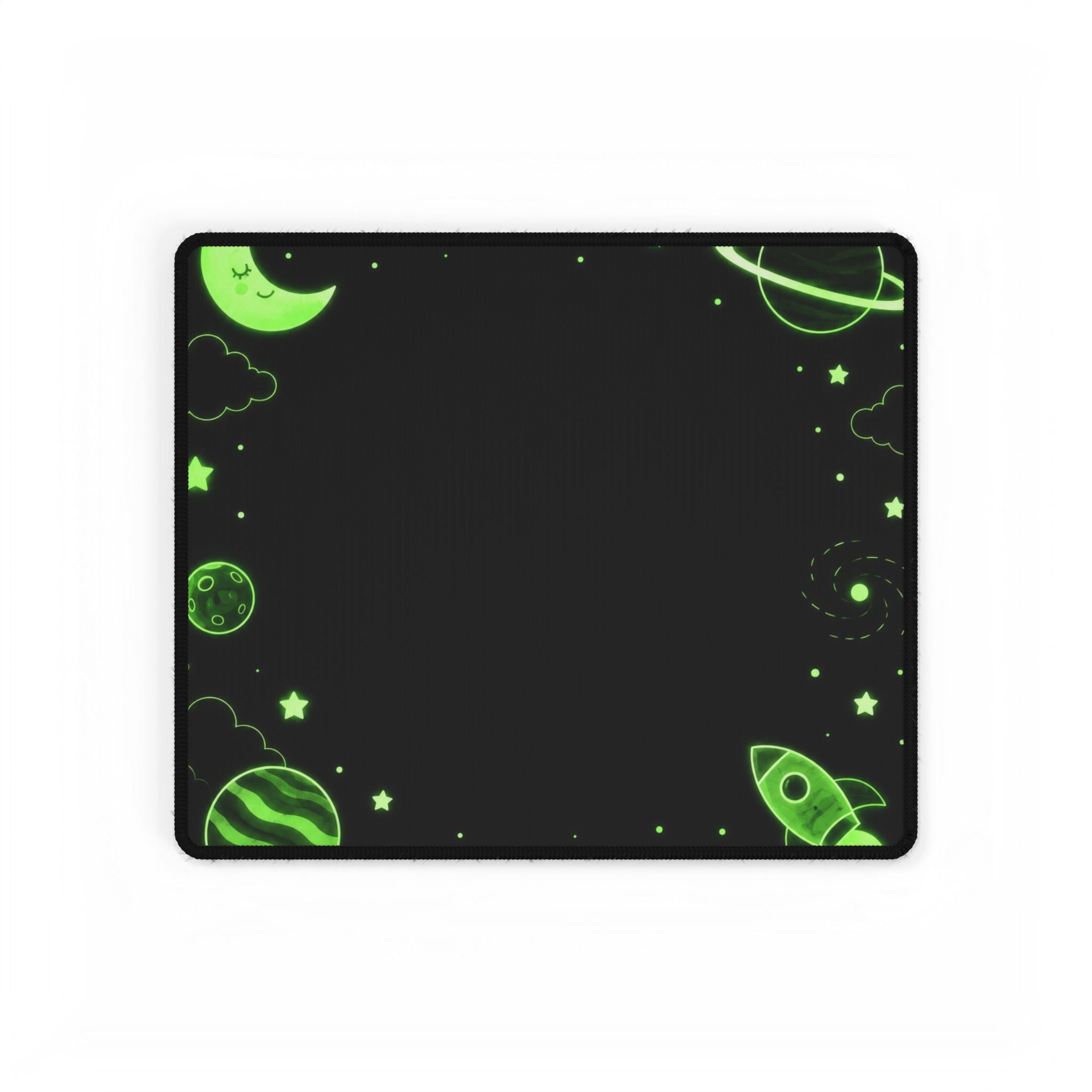 Glow-In-The-Dark Space Desk Mat — Starry Galaxy Gaming Mousepad