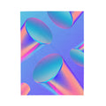 Velveteen Plush Blanket - Iridescent Neon 3D Tubes Fleece Throw