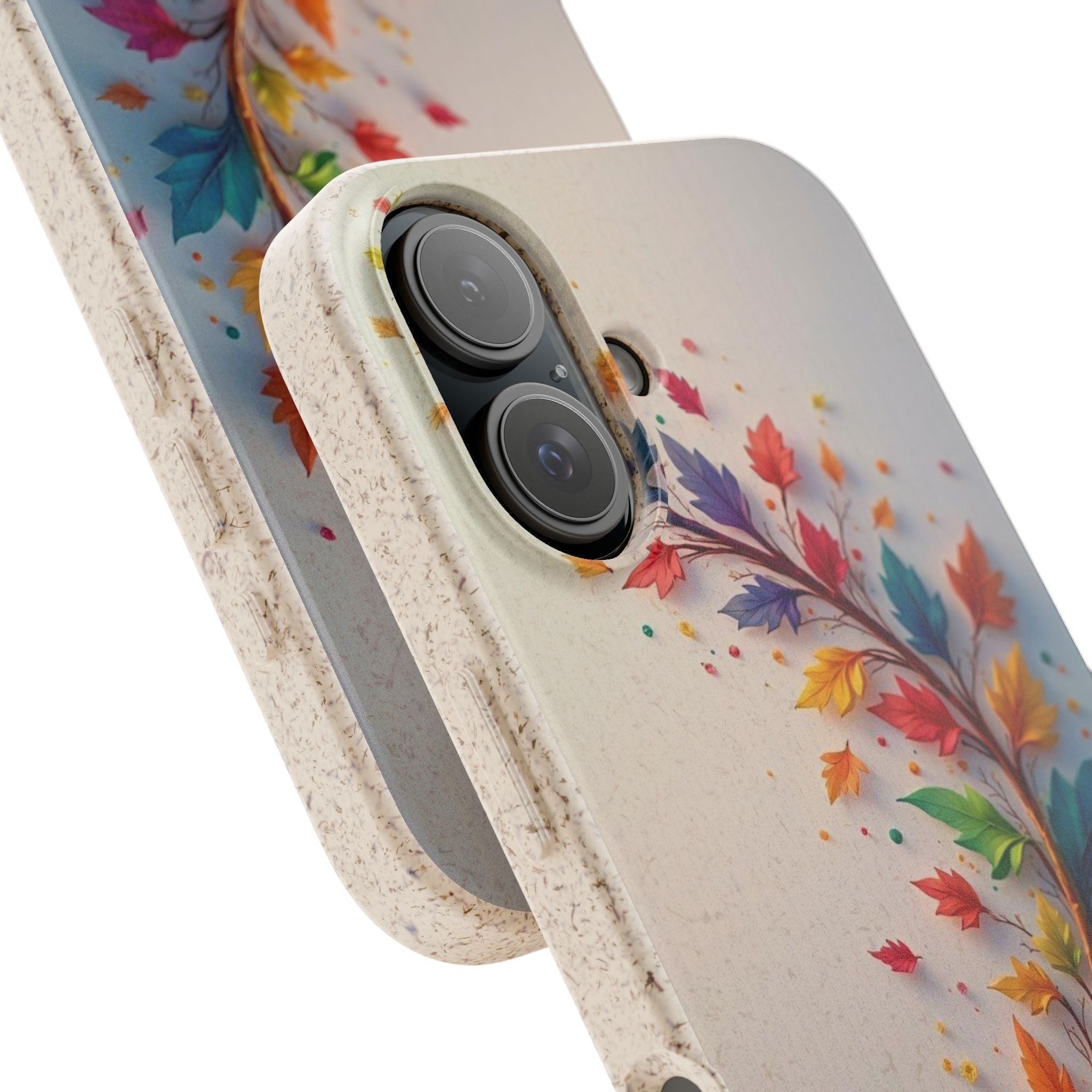 Biodegradable Phone Case — Colorful Leaf Vine Eco-Friendly iPhone Cover Printify