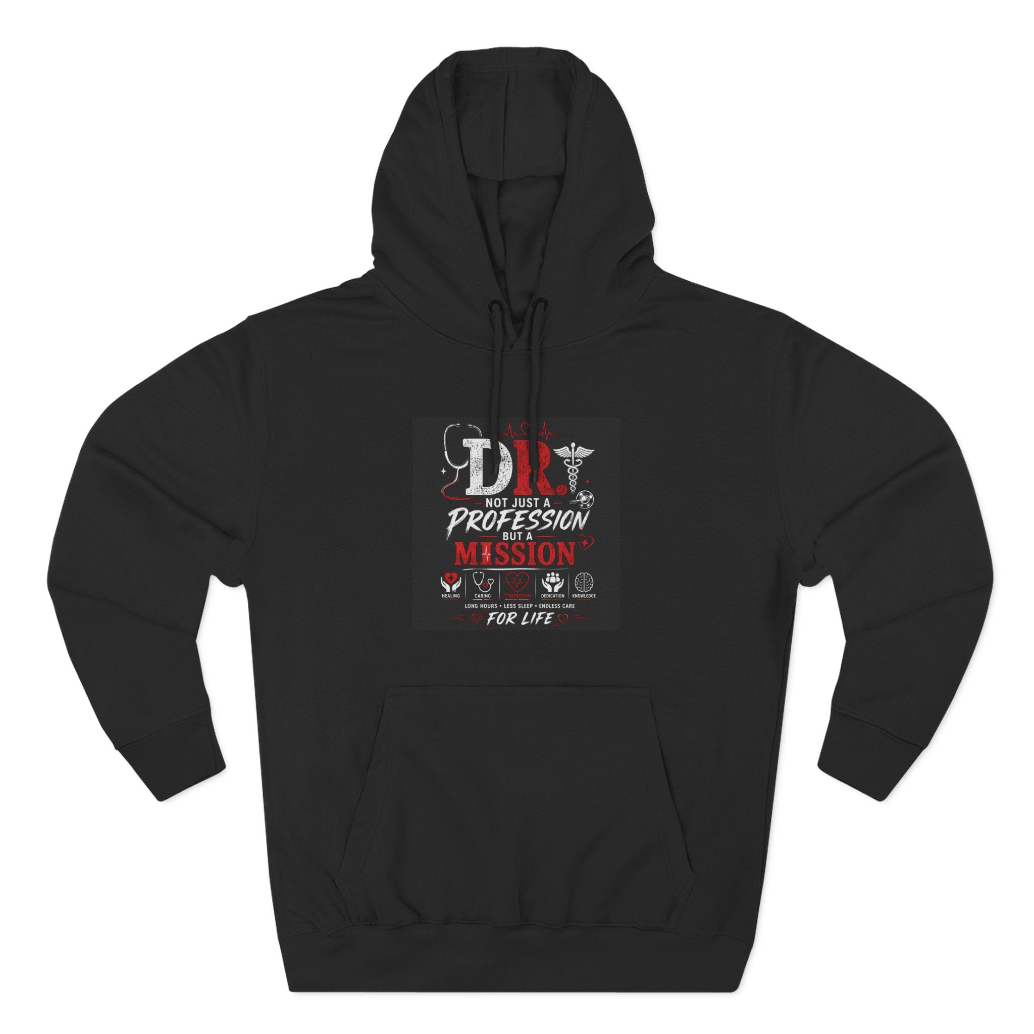 Doctor Mission Hoodie — "Dr: Not Just a Profession but a Mission" Fleece Pullover Printify