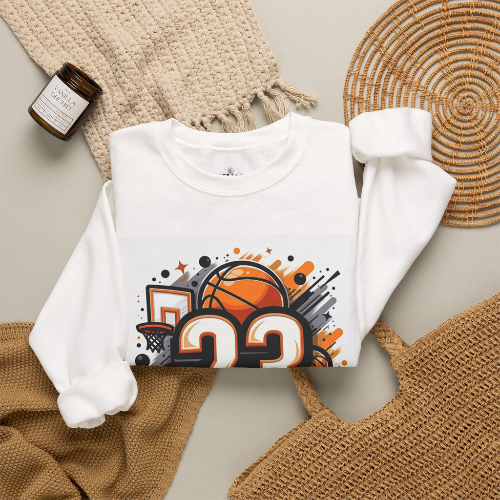 Basketball 23 Crewneck Sweatshirt — Retro Hoop Graphic Printify
