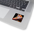Dripping Orange Sneaker Sticker — Retro Air Jordan Style Kiss-Cut Decal