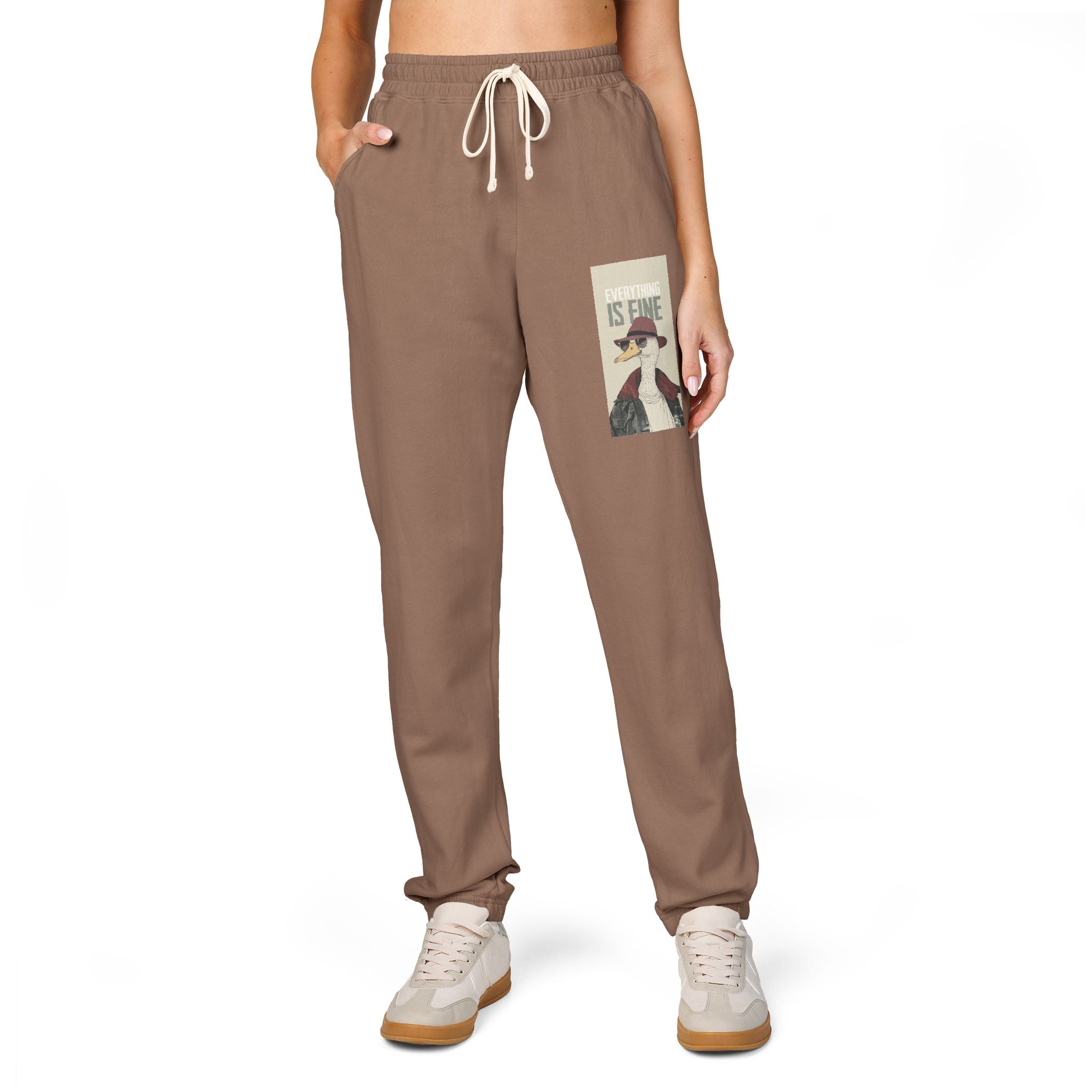Vintage Camping Patch Sweatpants – 'Go See' Graphic Joggers