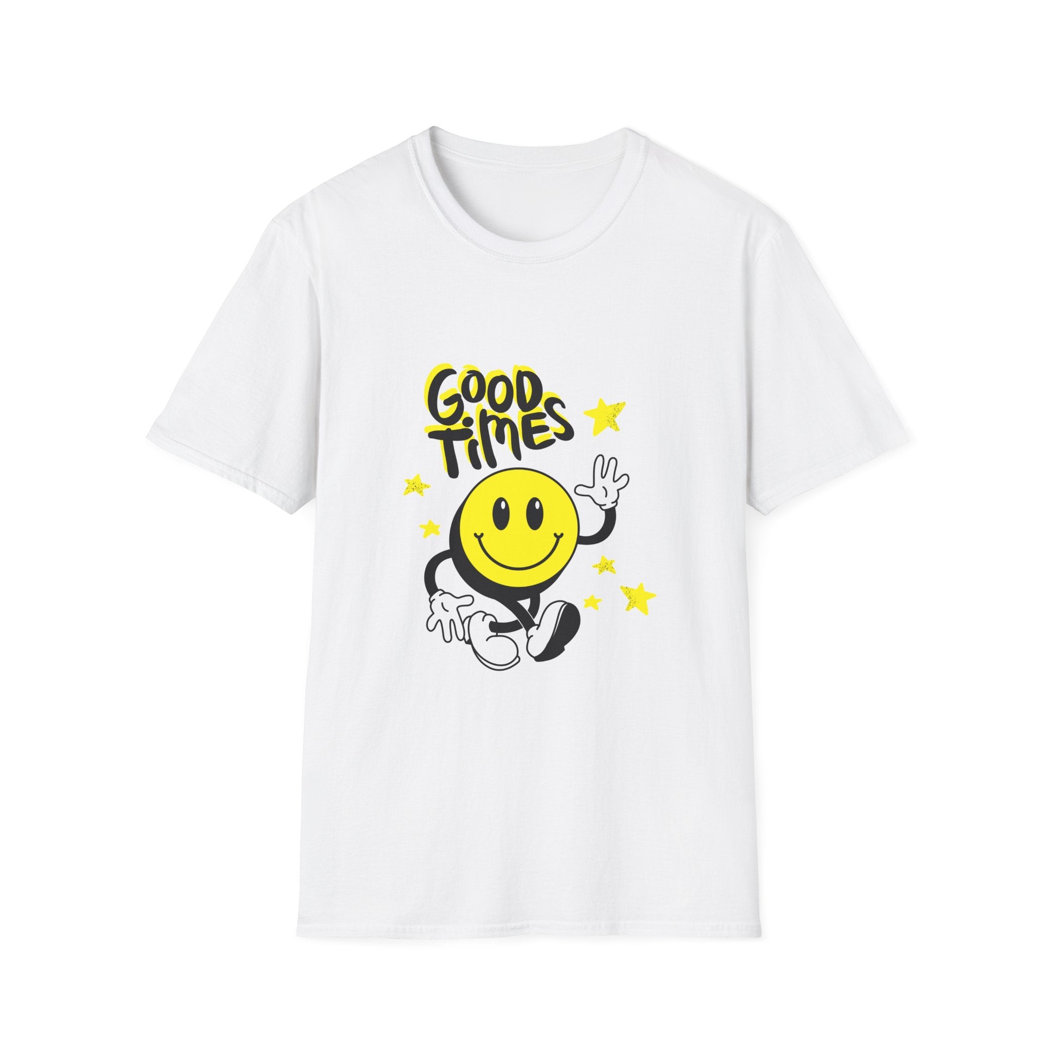 Good Times Smiley T-Shirt — Retro Happy Face Graphic Tee Printify