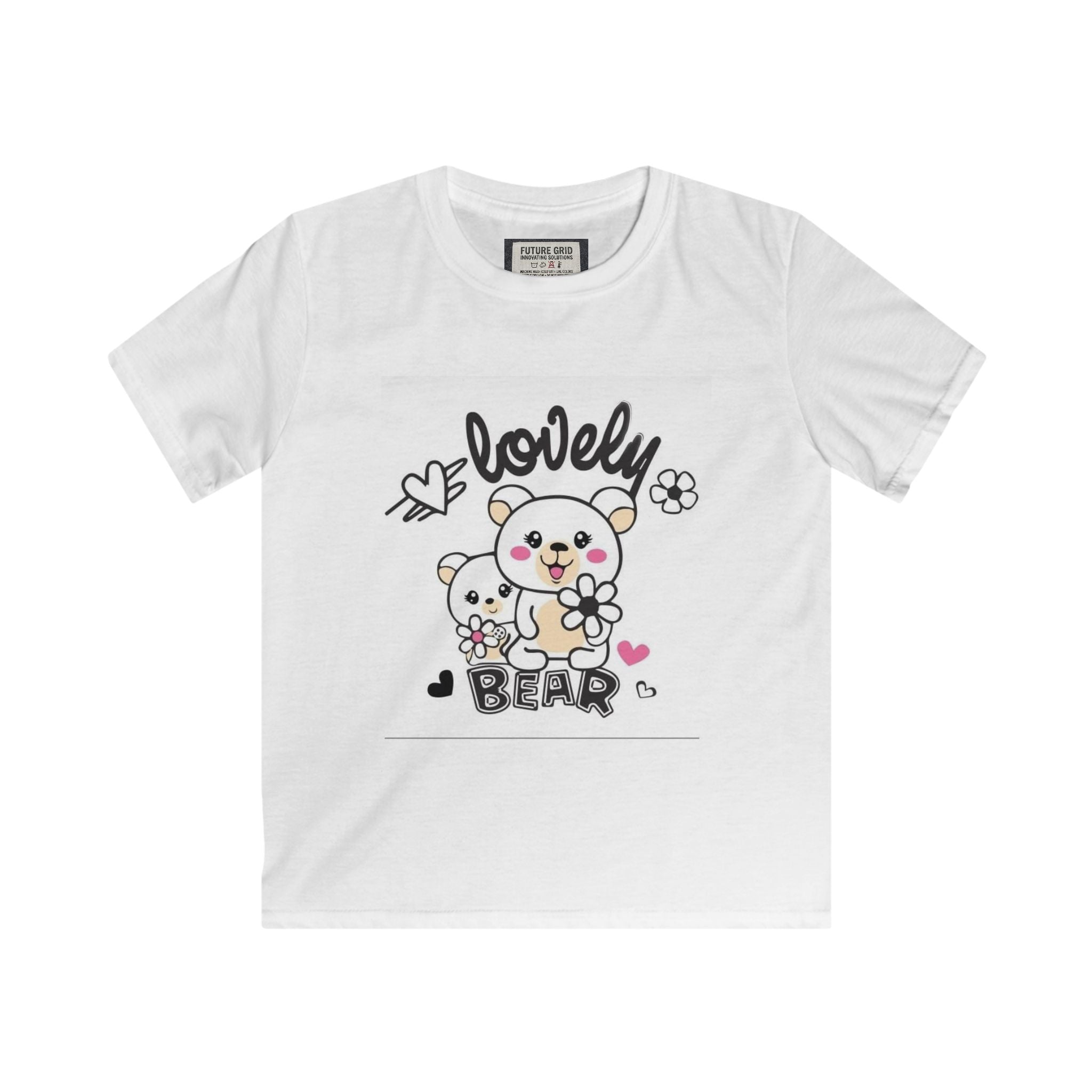Lovely Bear Kids T-Shirt — Cute Cartoon Bear Tee for Toddlers & Kids Printify