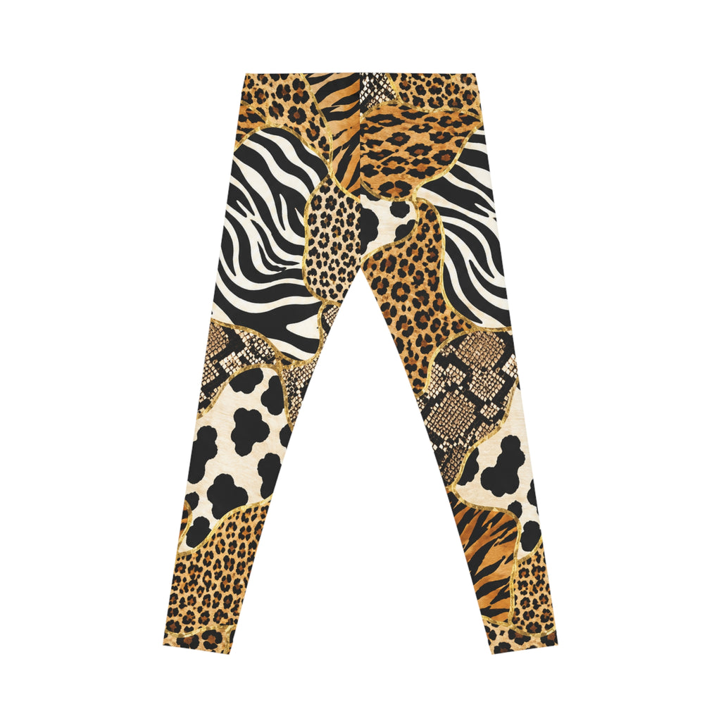 Animal Patchwork Leggings — Women’s Bold Animal Print All-Over Leggings Printify