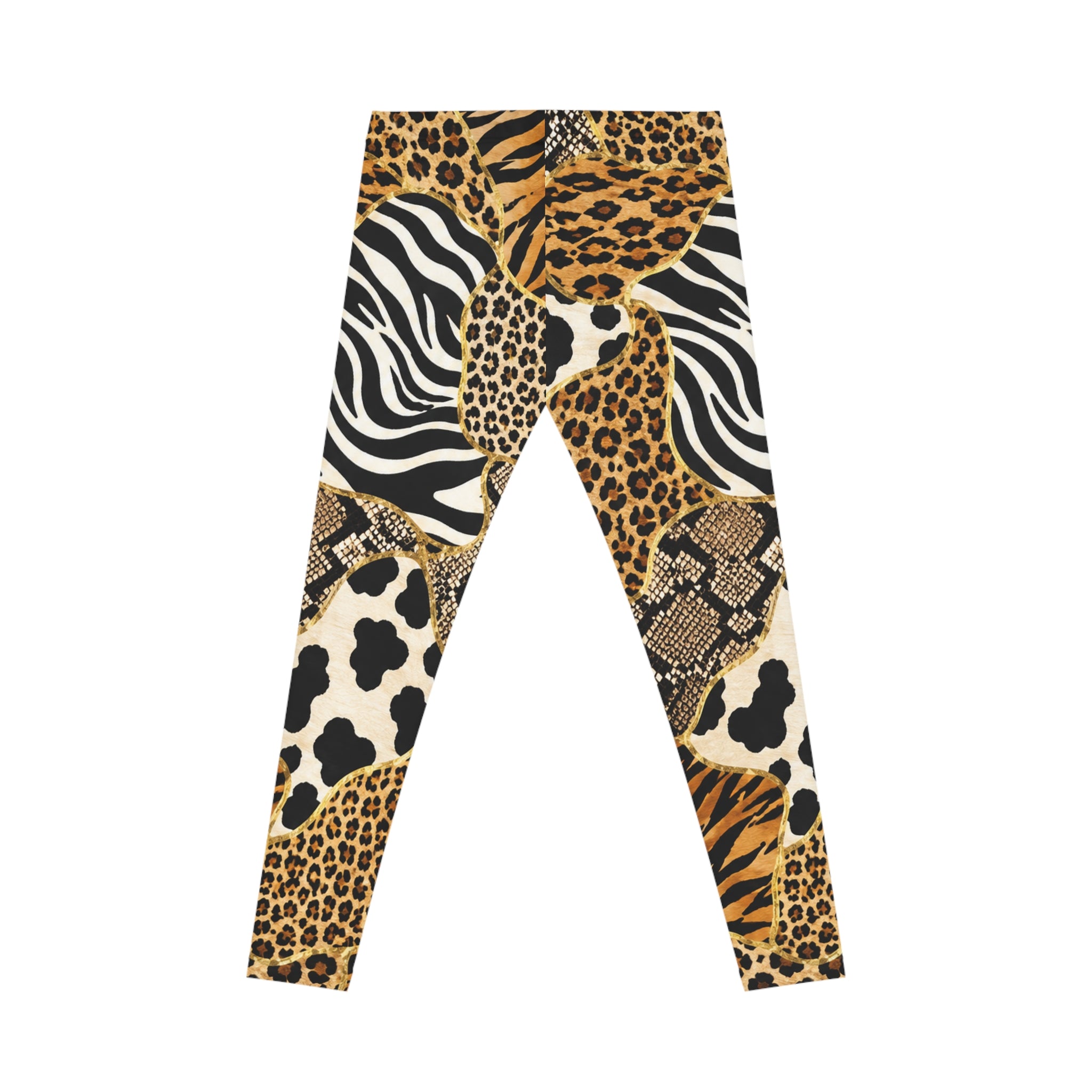 Animal Patchwork Leggings — Women’s Bold Animal Print All-Over Leggings Printify