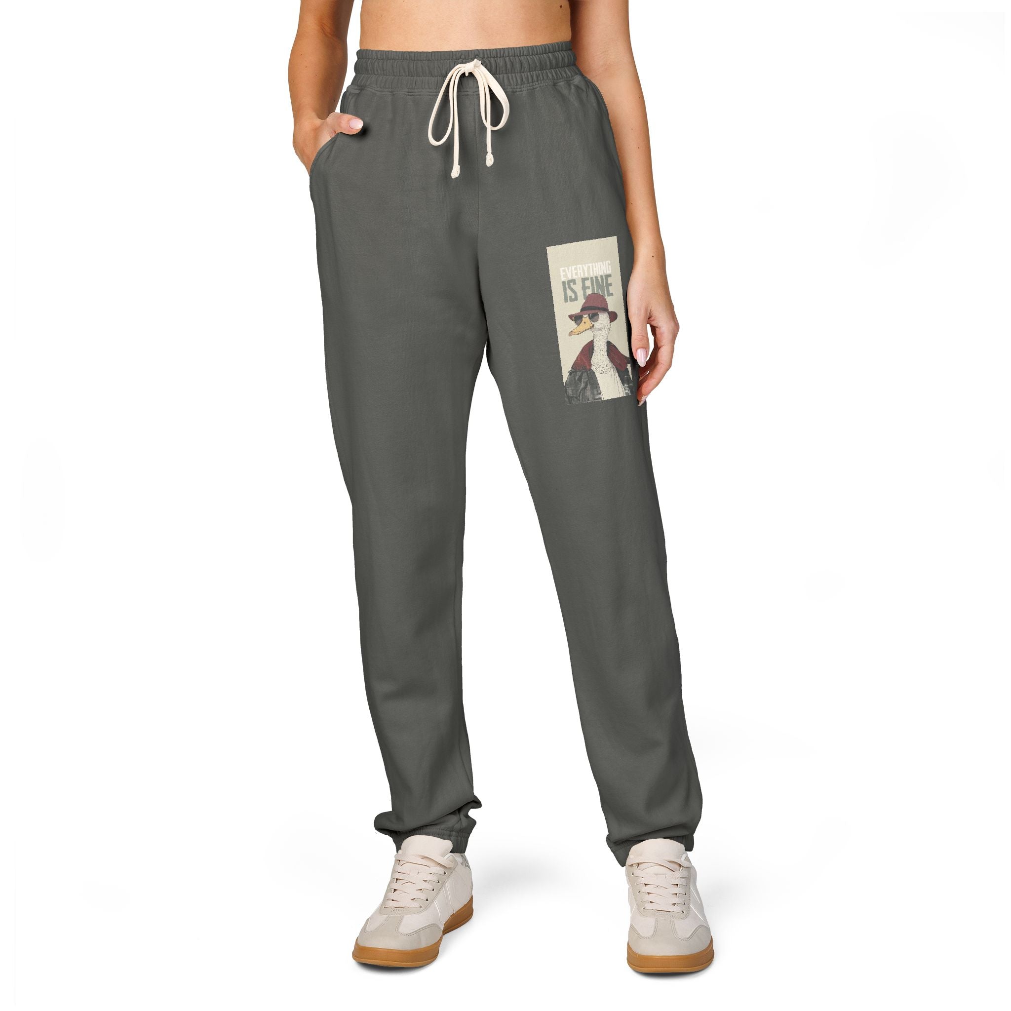 Vintage Camping Patch Sweatpants – 'Go See' Graphic Joggers
