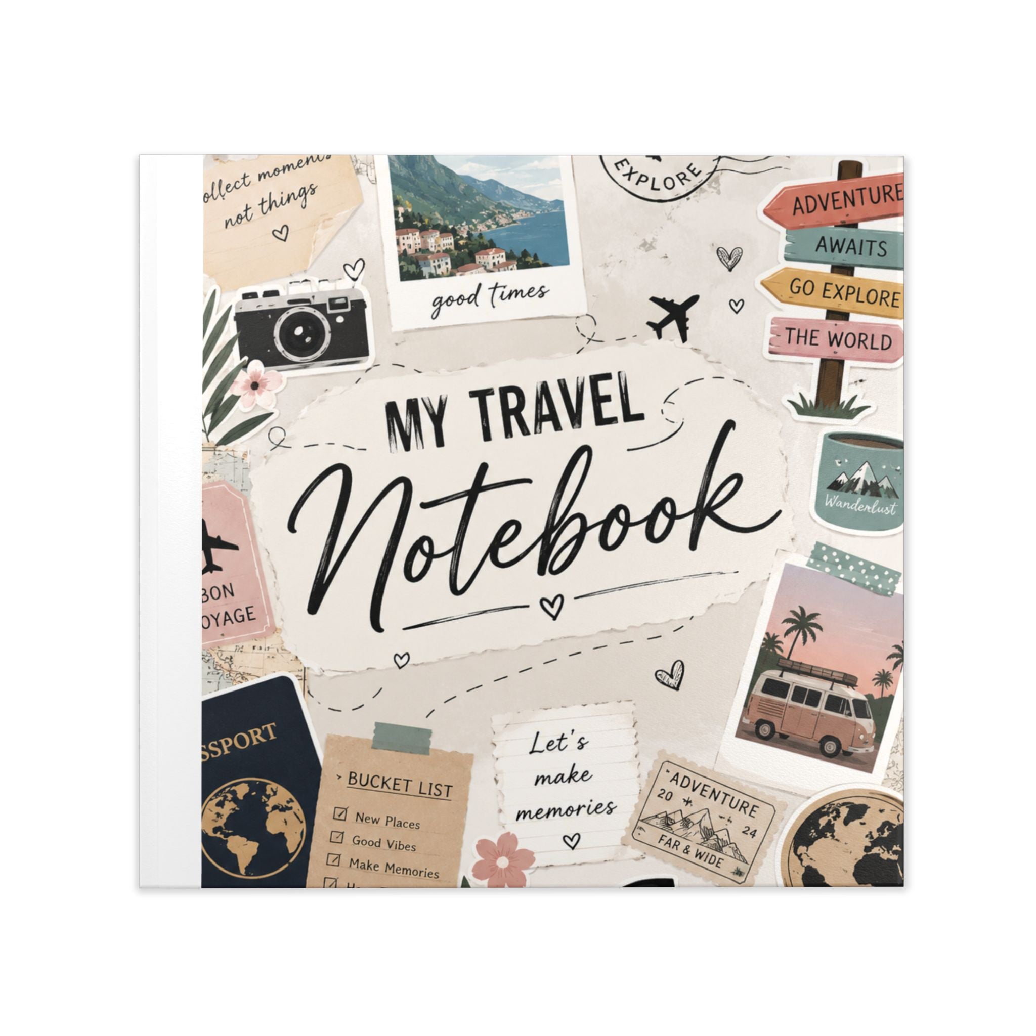 Travel Photo Book — "My Travel Notebook" Hardcover Keepsake