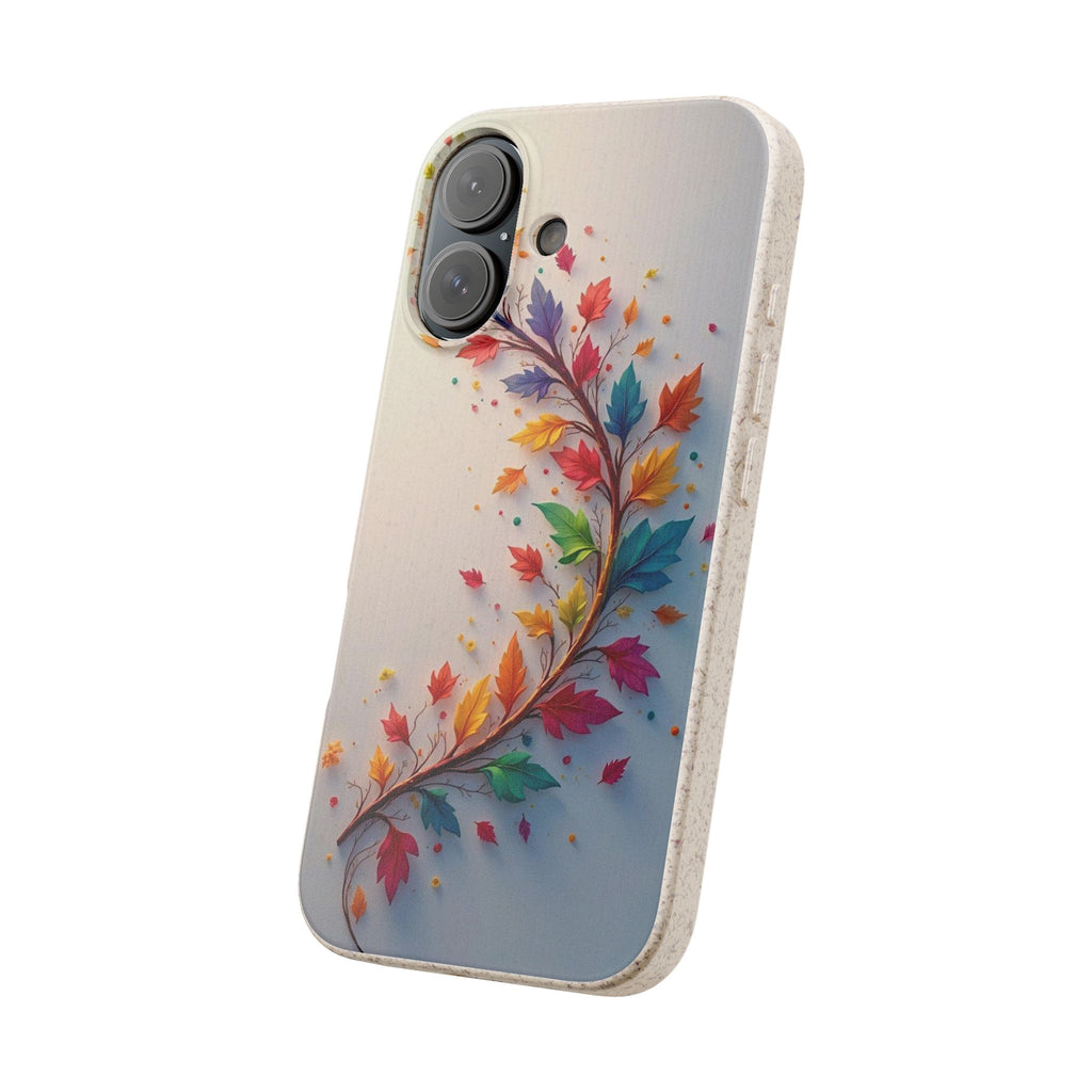 Biodegradable Phone Case — Colorful Leaf Vine Eco-Friendly iPhone Cover Printify