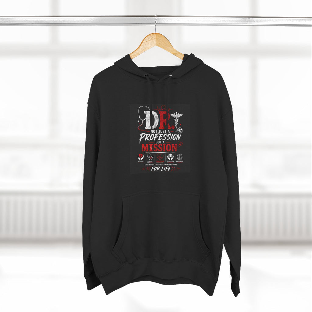 Doctor Mission Hoodie — "Dr: Not Just a Profession but a Mission" Fleece Pullover Printify