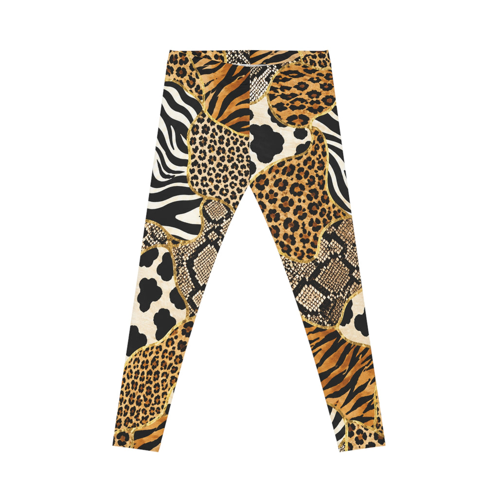 Animal Patchwork Leggings — Women’s Bold Animal Print All-Over Leggings Printify