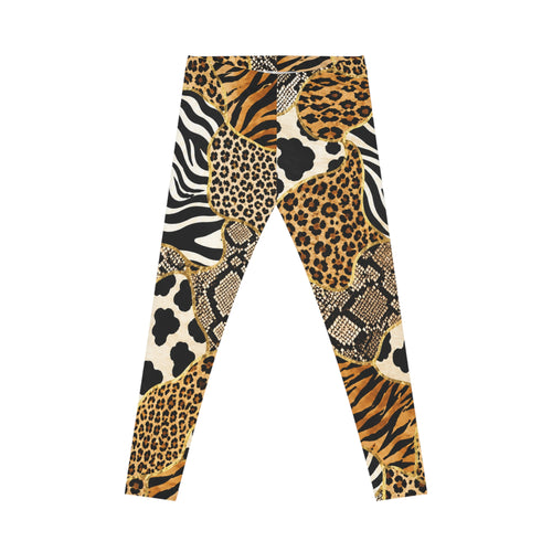 Animal Patchwork Leggings — Women’s Bold Animal Print All-Over Leggings Printify