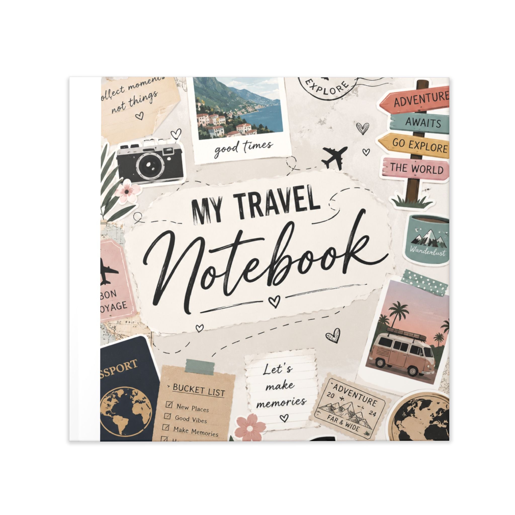 Travel Photo Book — "My Travel Notebook" Hardcover Keepsake