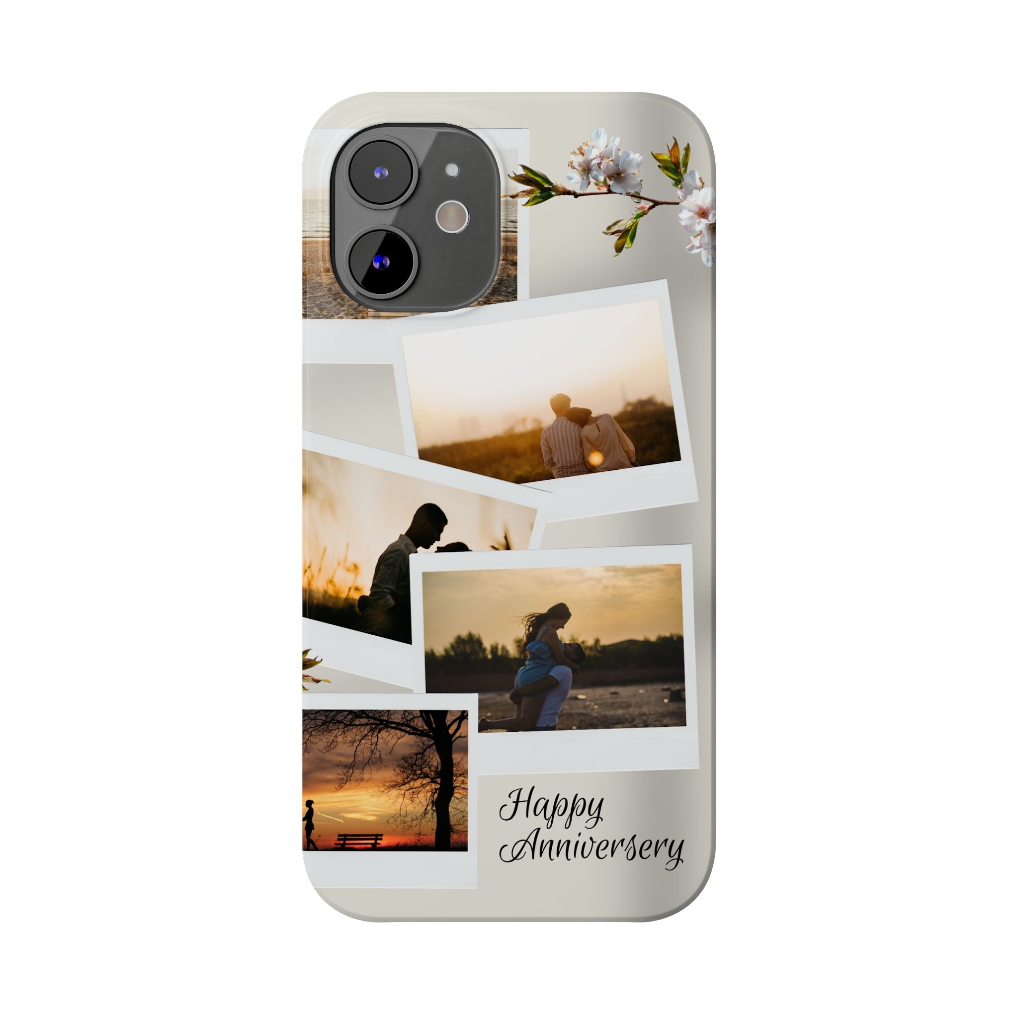 Happy Anniversary Photo Collage Slim Phone Case Printify