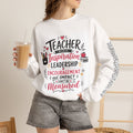 Teacher Inspiration Crewneck Sweatshirt — "Teacher: Inspiration, Leadership, Encouragement"
