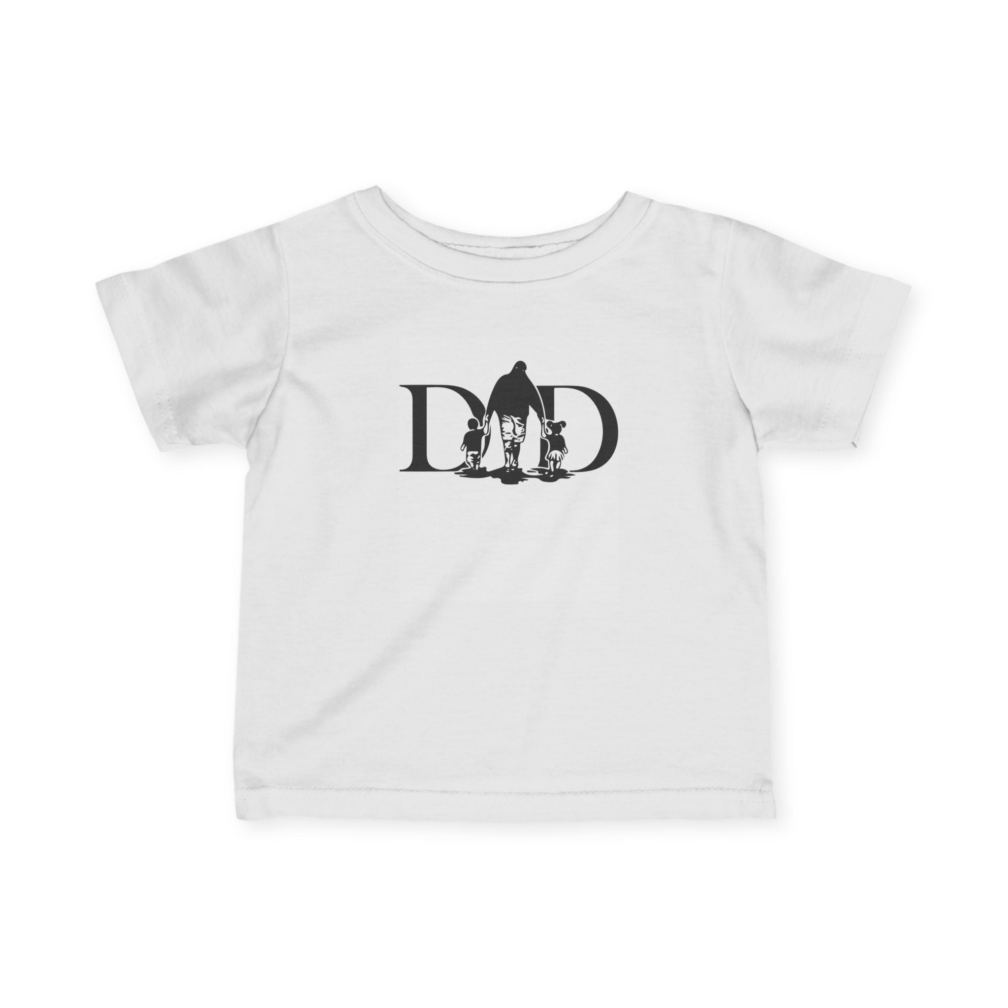 Infant Tee — DAD Silhouette with Kids Graphic