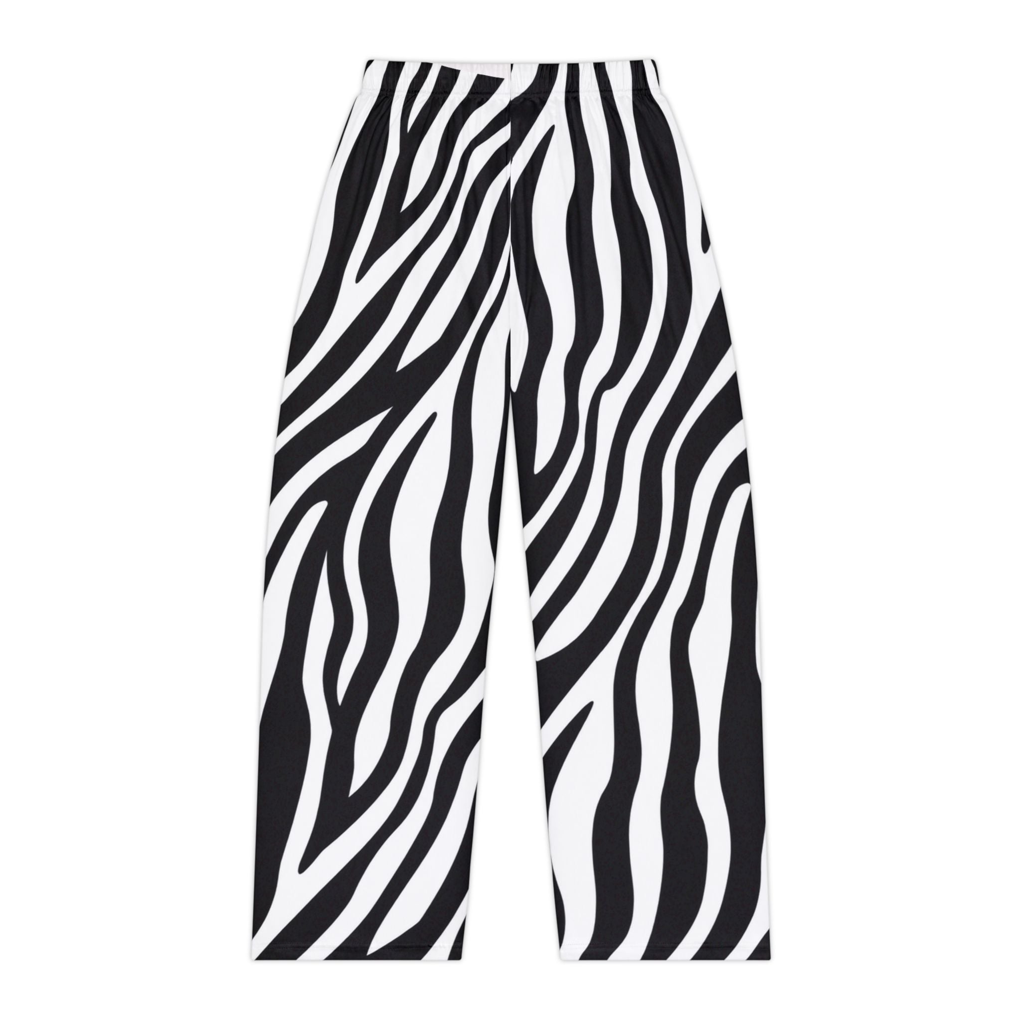 Zebra Print Women's Pajama Pants – Black & White Lounge Trousers