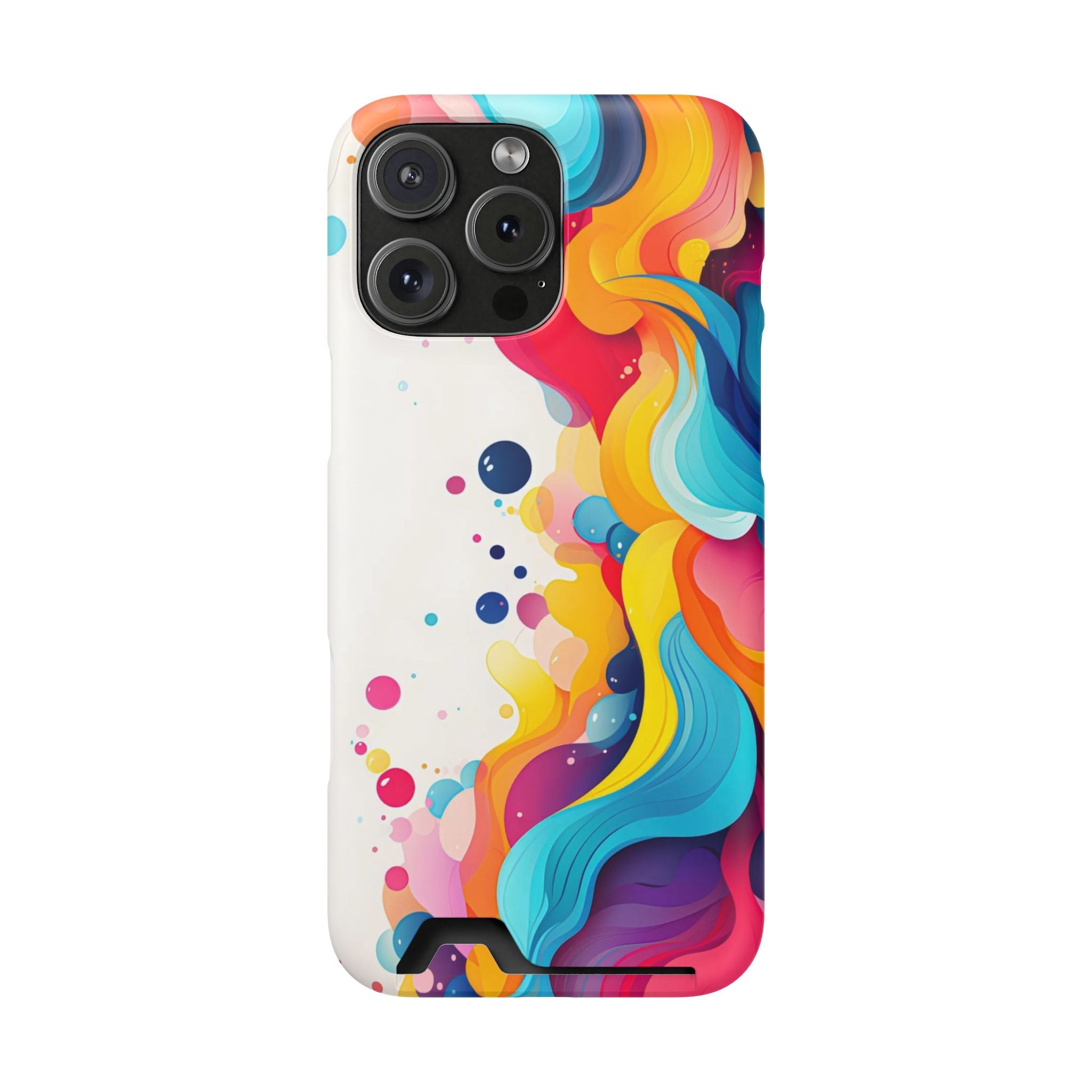Colorwave Card Holder Phone Case — Slim Protective Case with Built-In Card Slot Printify