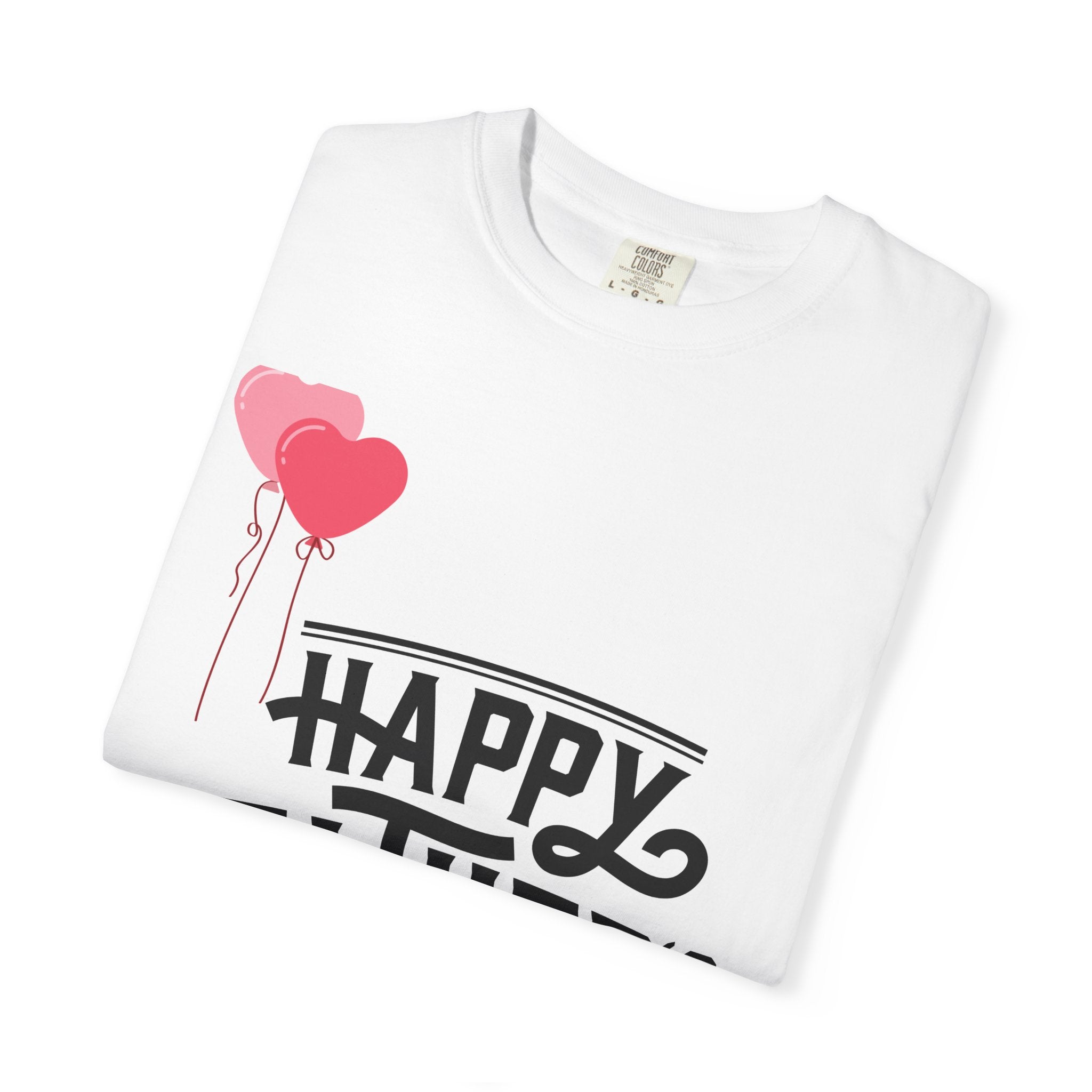 Father's Day T-Shirt — "Happy Father's Day" Graphic Tee with Hearts Printify