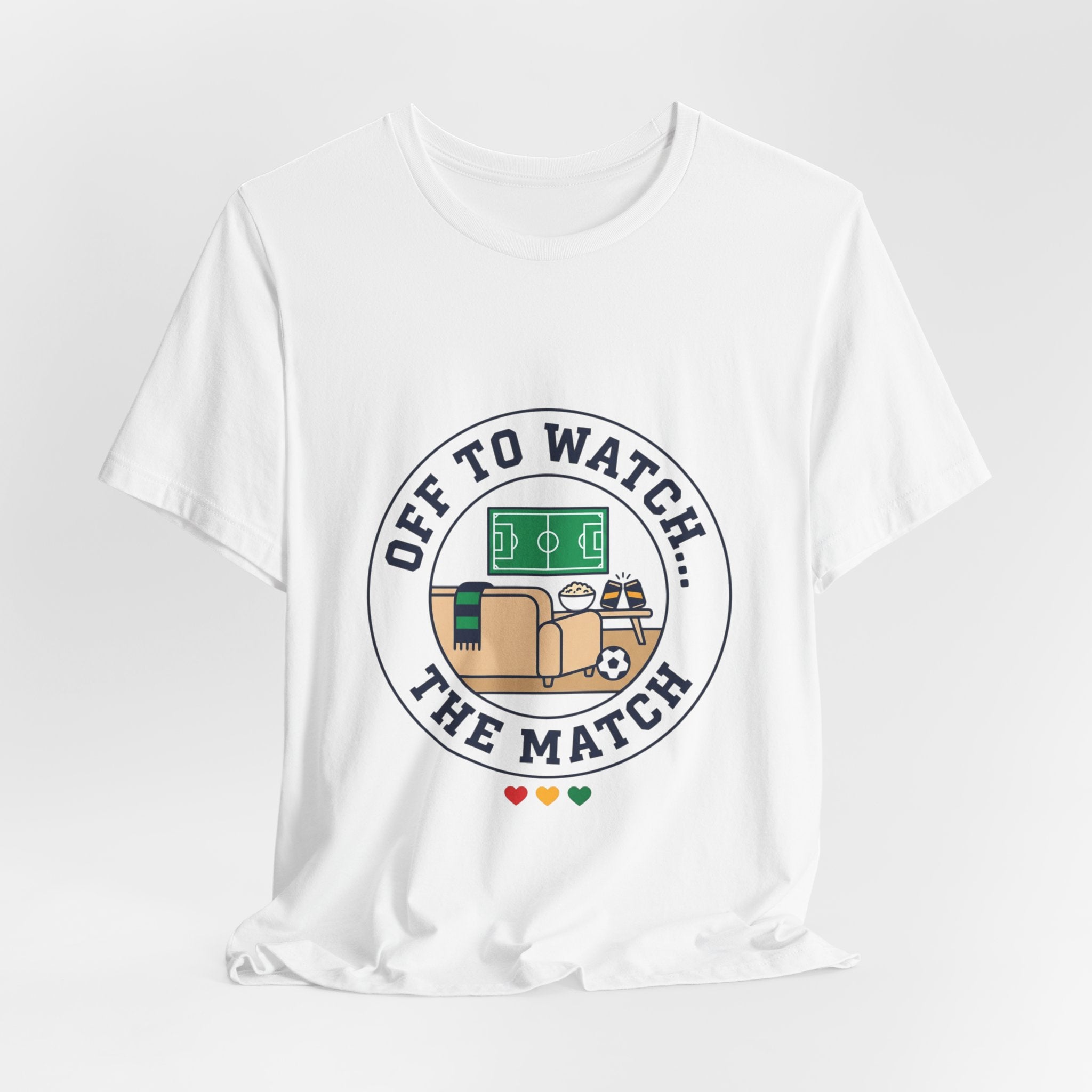 Off to Watch the Match Tee | Soccer Watch Party, Country Colors Printify