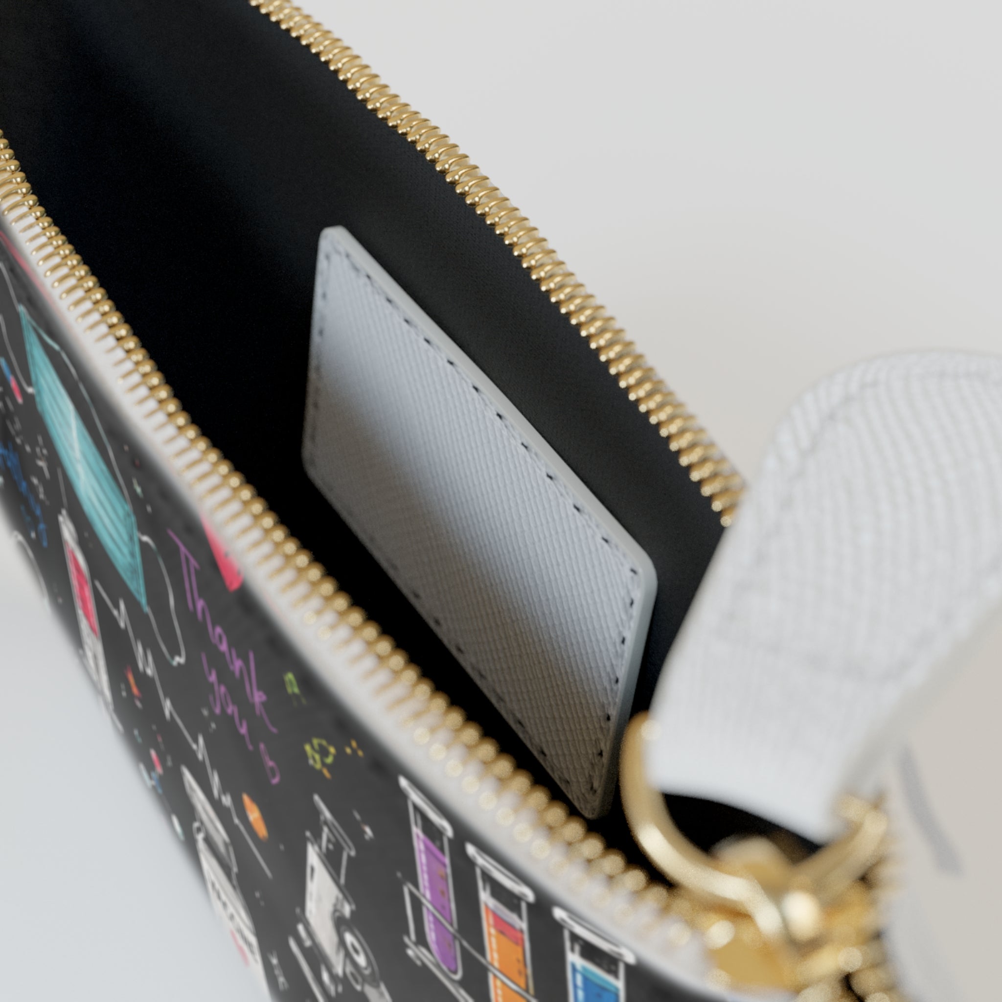 Healthcare Mini Clutch Bag — Medical Theme Thank You Nurse Cosmetic Purse
