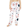 Women's Polka Dot Pajama Pants – Soft Pink & Navy Lounge Sleepwear