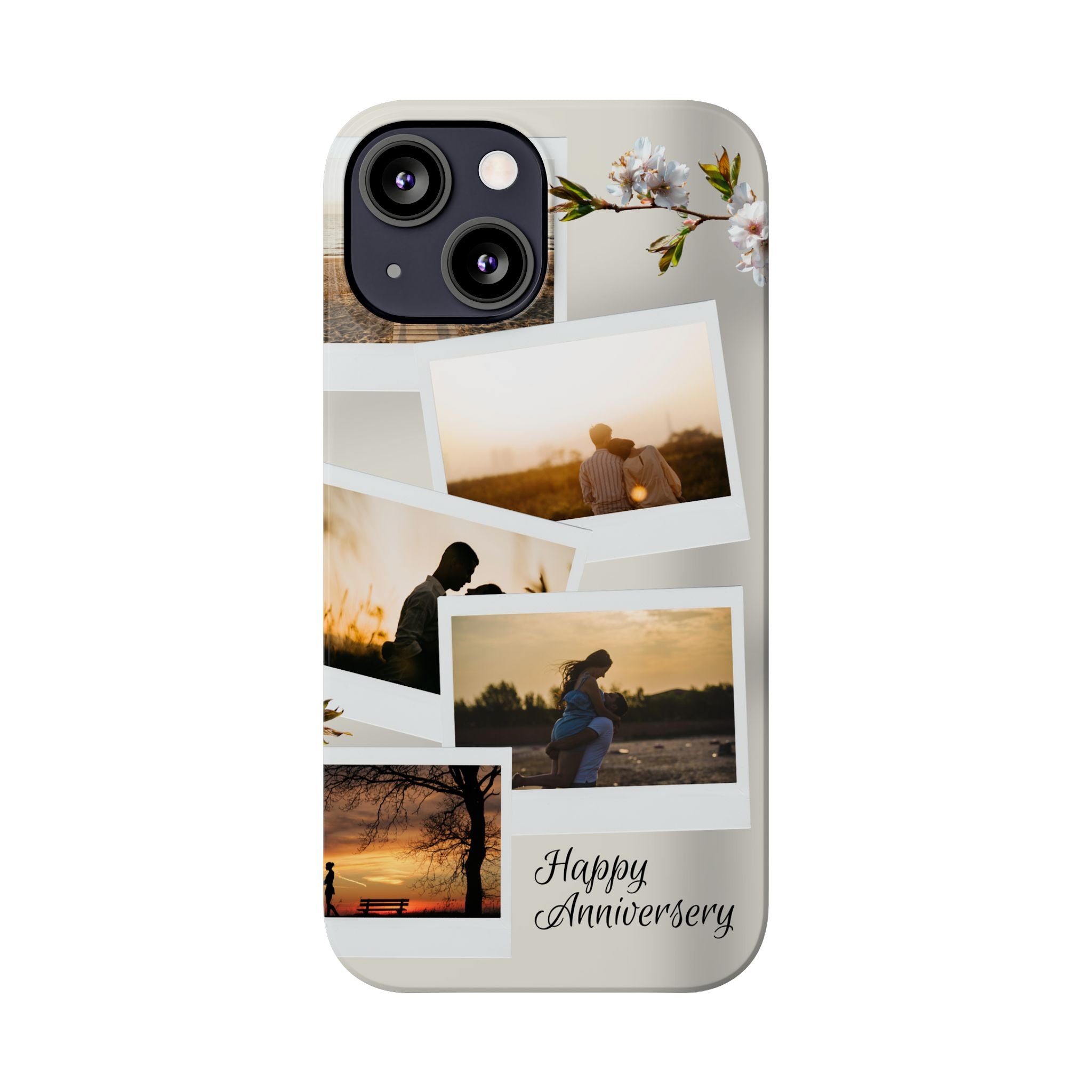 Happy Anniversary Photo Collage Slim Phone Case Printify