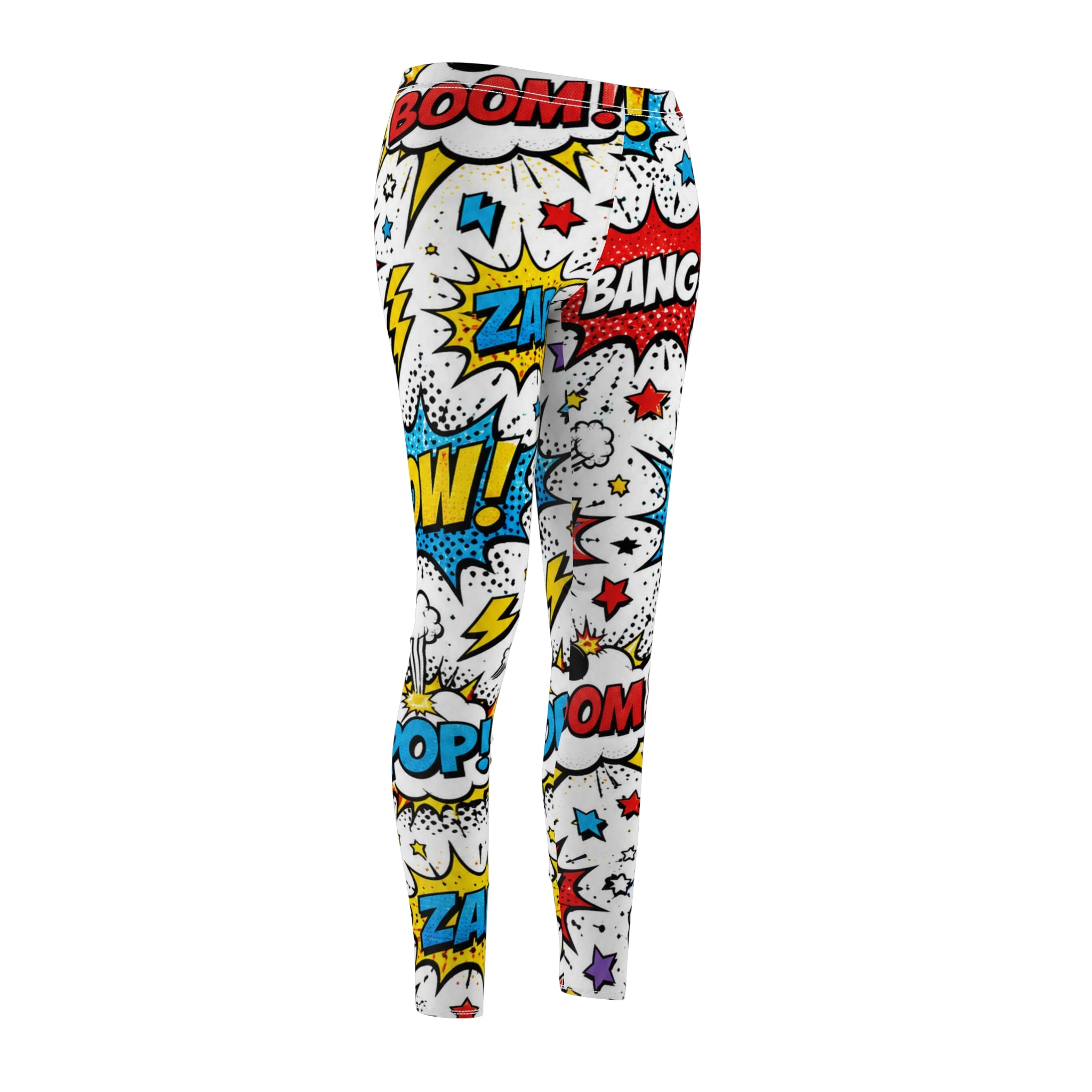 Comic Pop Art Leggings — "BANG! ZAP! POW!" Graphic Women's Leggings Printify