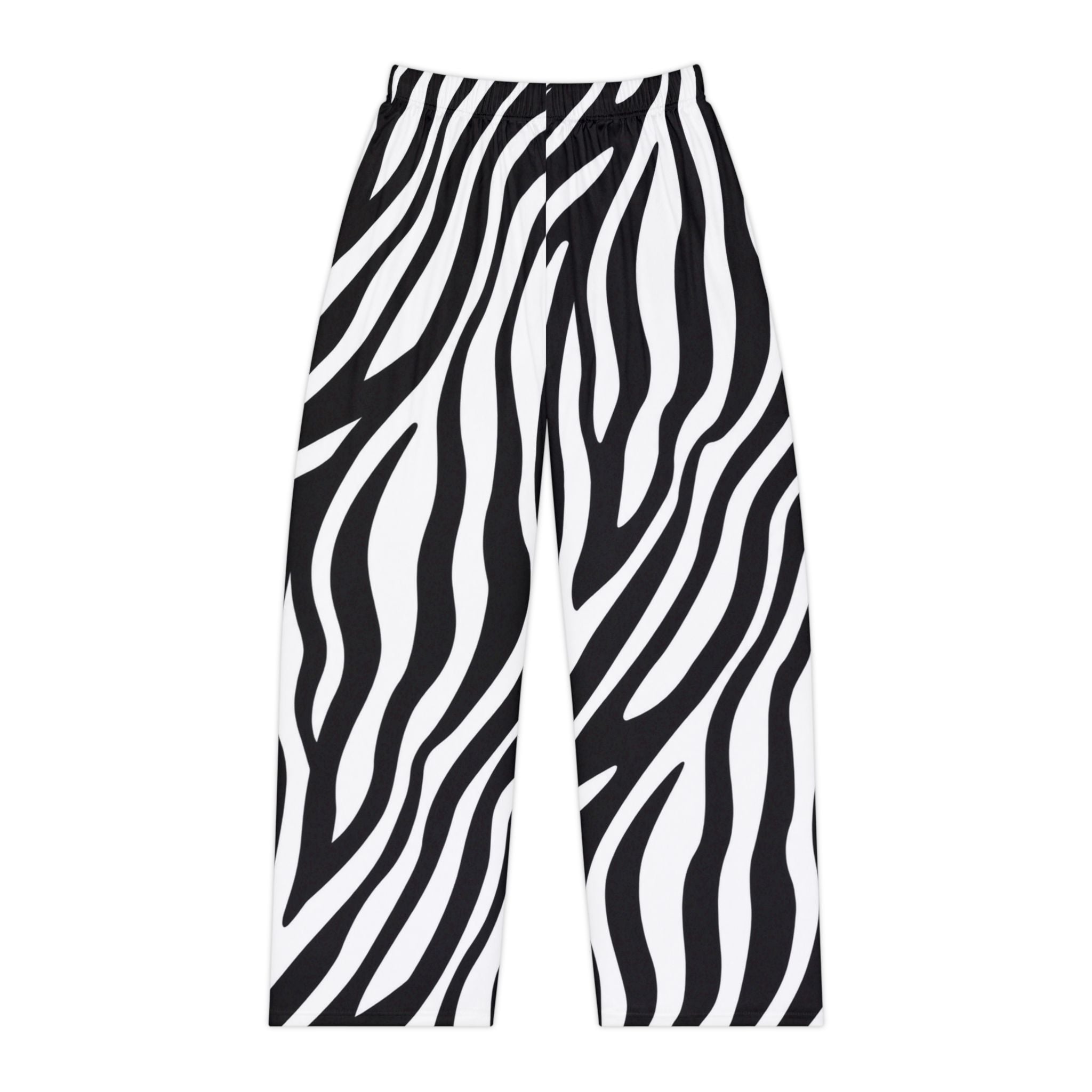 Zebra Print Women's Pajama Pants – Black & White Lounge Trousers