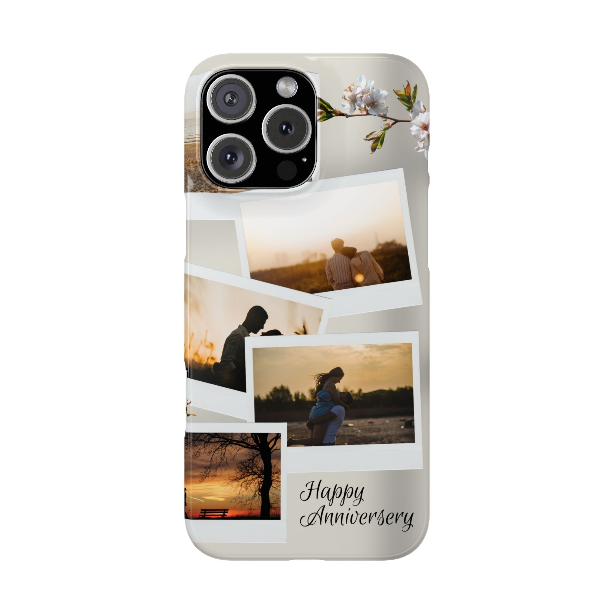 Happy Anniversary Photo Collage Slim Phone Case Printify