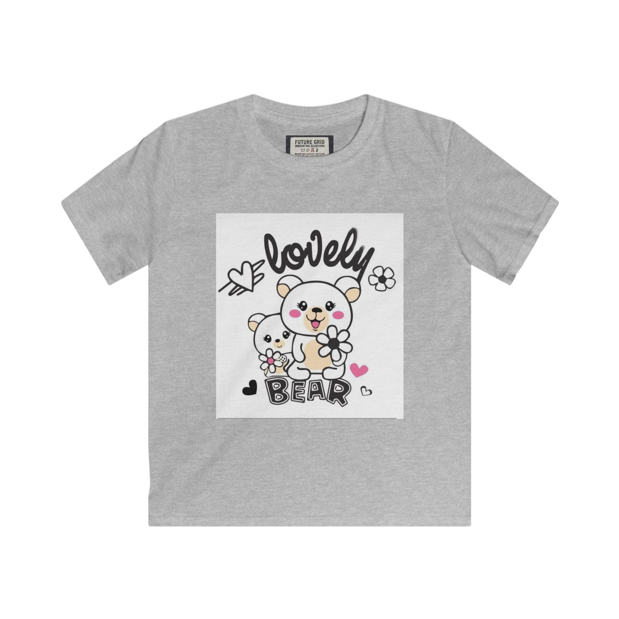 Lovely Bear Kids T-Shirt — Cute Cartoon Bear Tee for Toddlers & Kids Printify
