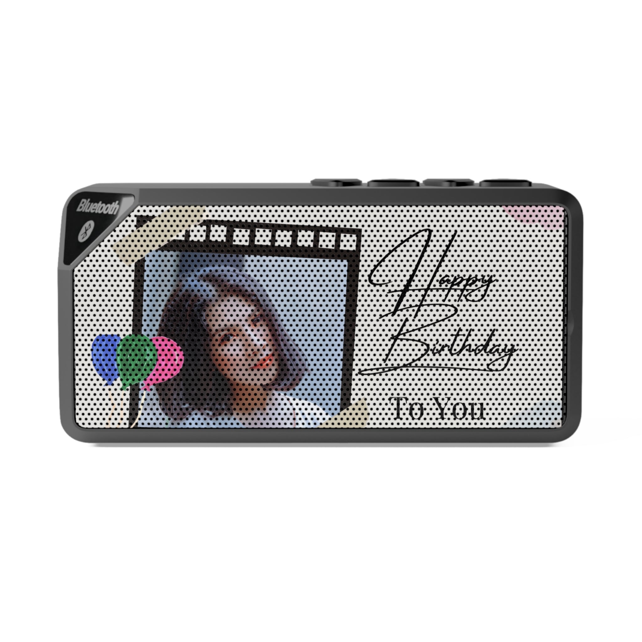 Bluetooth Speaker — Custom Photo "Happy Birthday To You" Portable Speaker Printify