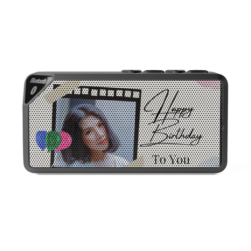 Bluetooth Speaker — Custom Photo "Happy Birthday To You" Portable Speaker Printify