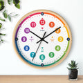 Kids’ Rainbow Learning Wall Clock — Teach Time with Labeled Hour & Minute Markers Printify